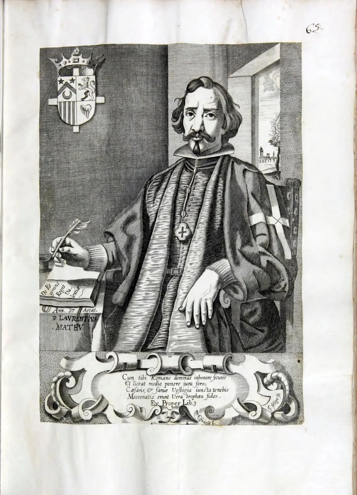 Retrat de Llorenç Matheu i Sanç, de la col·lecció de gravats Valencianos Ilustres (1830). Biblioteca Històrica de la Universitat de València.